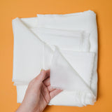 White Silky Slub Woven Fabric - 40" x 120"