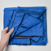 Vivid Blue + Black Iridescent Silky Woven Fabric - 42" x 144"
