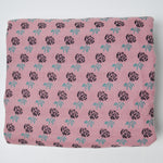 Mauve, Black + Green Jacquard Woven Fabric - 56" x 112"