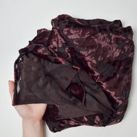 Purple-Brown Burnout Velvet Fabric - 66" x 70"