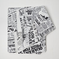 Newspaper Print Quilting Weight Woven Fabric - 46" x 72"