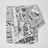 Newspaper Print Quilting Weight Woven Fabric - 46" x 72"