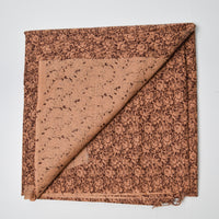 Brown Floral Quilting Weight Woven Fabric - 44" x 84"