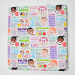 Dental Hygiene Print Quilting Weight Woven Fabric - 44" x 88"
