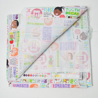 Dental Hygiene Print Quilting Weight Woven Fabric - 44" x 88"