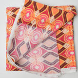 Orange, Pink + Brown Quilting Weight Woven Fabric - 44" x 80"