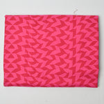 Hot Pink + Red Patterned Quilting Weight Woven Fabric - 44" x 96"