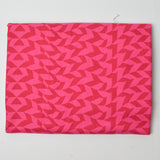 Hot Pink + Red Patterned Quilting Weight Woven Fabric - 44" x 96"