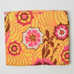 Yellow + Pink Floral Quilting Weight Woven Fabric - 44" x 80"