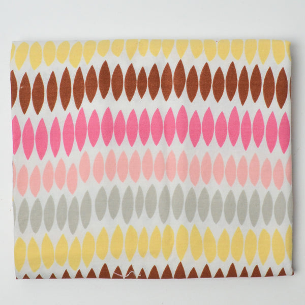 Pink, Yellow + Neutrals Quilting Weight Woven Fabric - 44" x 50"