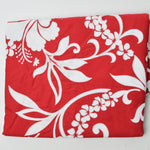 Red + White Floral Woven Fabric - 44" x 102"