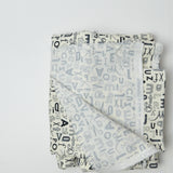 Off-White + Black Alphabet Moda Quilting Weight Woven Fabric - 44" x 92"