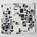 Off-White + Black Geometric Print Alexander Henry Quilting Weight Woven Fabric - 42" x 76"