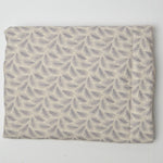 Ivory + Gray Leaf Print Andover + Downton Abbey Quilting Weight Woven Fabric - 42" x 146"