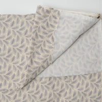 Ivory + Gray Leaf Print Andover + Downton Abbey Quilting Weight Woven Fabric - 42" x 146"
