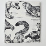 Extinct + Endangered Animal Print Stain Repellant-Coated Woven Fabric - 50" x 96"