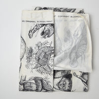 Extinct + Endangered Animal Print Stain Repellant-Coated Woven Fabric - 50" x 96"
