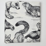 Extinct + Endangered Animal Print Stain Repellant-Coated Woven Fabric - 50" x 96"