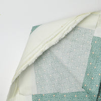 Green + Pink Botanical Hearts Stain Repellant-Coated Woven Fabric - 52" x 74"