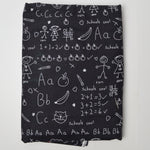 Chalkboard Print Quilting Weight Woven Fabric - 34" x 80"