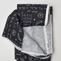 Chalkboard Print Quilting Weight Woven Fabric - 34" x 80"