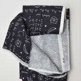 Chalkboard Print Quilting Weight Woven Fabric - 34" x 80"
