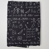 Chalkboard Print Quilting Weight Woven Fabric - 34" x 80"