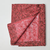 Dark Red Floral Quilting Weight Woven Fabric - 44" x 112"