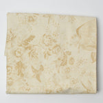 Tan Floral + Bird Toile Print Moda Quilting Weight Woven Fabric - 44" x 72"