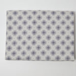 Off-White + Navy Blue Geometric Quilting Weight Woven Fabric - 44" x 80"