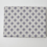 Off-White + Navy Blue Geometric Quilting Weight Woven Fabric - 44" x 80"