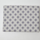 Off-White + Navy Blue Geometric Quilting Weight Woven Fabric - 44" x 80"