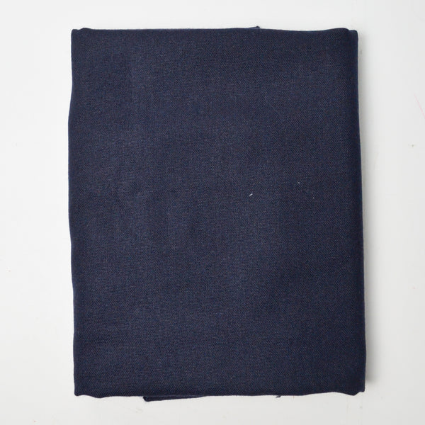 Midnight Blue Wool Blend Woven Fabric - 40" x 60" + Extra