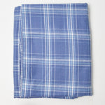 Blue Plaid Flannel Fabric - 45" x 50"