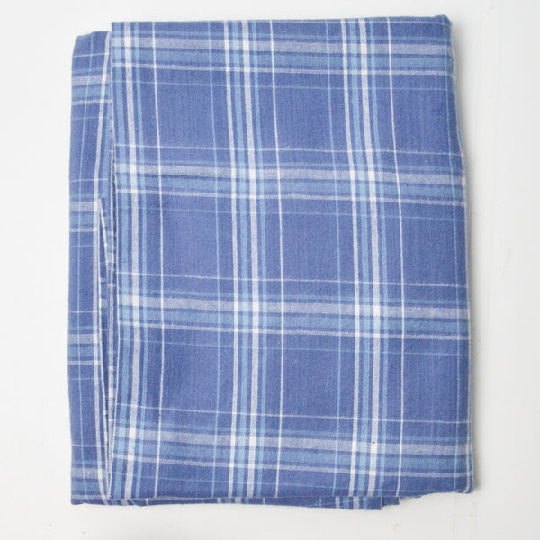 Blue Plaid Flannel Fabric - 45" x 50"