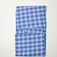 Blue Plaid Flannel Fabric - 46" x 60"
