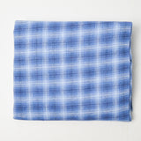 Blue Plaid Flannel Fabric - 46" x 60"