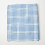 Blue Plaid Flannel Fabric - 44" x 92"