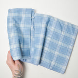 Blue Plaid Flannel Fabric - 44" x 92"