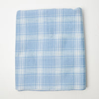 Blue Plaid Flannel Fabric - 44" x 92"