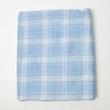 Blue Plaid Flannel Fabric - 44" x 92"