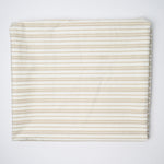 Beige + White Striped Woven Sheeting Fabric - 45" x 196"