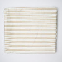 Beige + White Striped Woven Sheeting Fabric - 45" x 196"