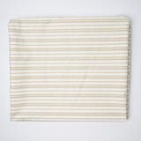 Beige + White Striped Woven Sheeting Fabric - 45" x 196"