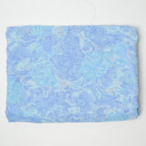 Light Blue + Light Purple Floral Print Sheer Drapey Woven Fabric - 41" x 210"