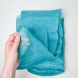 Blue-Green Sheer Chiffon Fabric - 25" x 192"