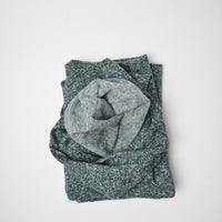 Green Marled Hemp + Organic Cotton Yarn-Dyed Jersey Knit Fabric - 41" x 66"