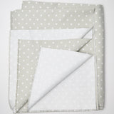 Gray + White Star Digital Print Woven Fabric - 55" x 94"