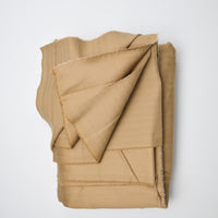 Brown + White Pinstriped Stretch Woven Suiting Fabric - 60" x 98"