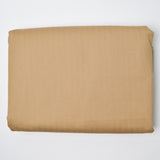 Brown + White Pinstriped Stretch Woven Suiting Fabric - 60" x 98"